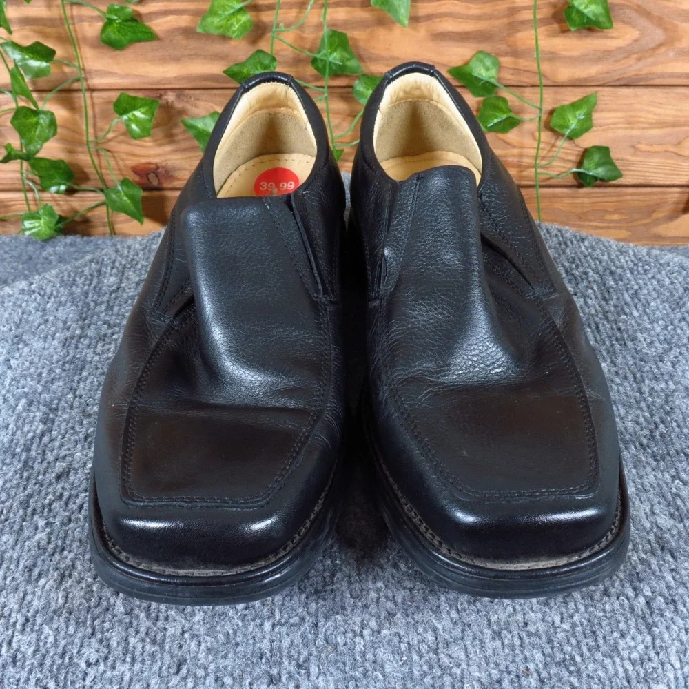 Stafford‎ Tyler Men Loafer Size 9.5 M Business Casual Dress Shoes Black Leather